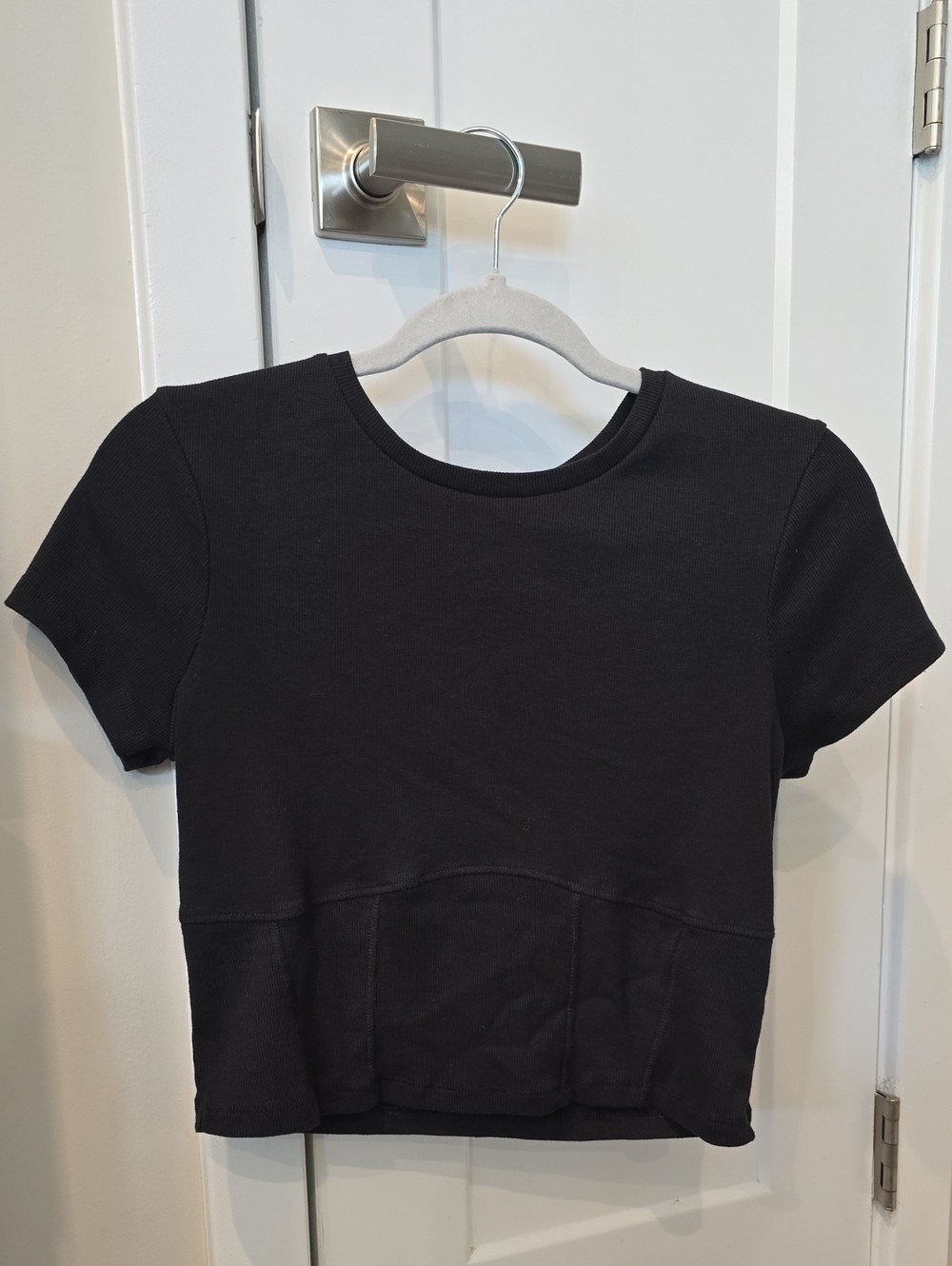 Abound Black Cropped Tee